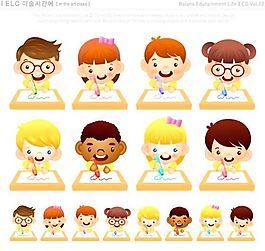 漫畫兒童 卡通兒童 矢量 AI格式_0971
