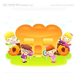 漫畫兒童 卡通兒童 矢量 AI格式_0936