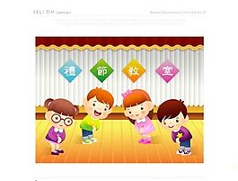漫畫兒童 卡通兒童 矢量 AI格式_0932
