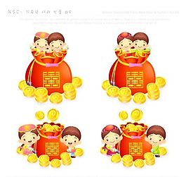 漫画儿童 卡通儿童 矢量 AI格式_0908