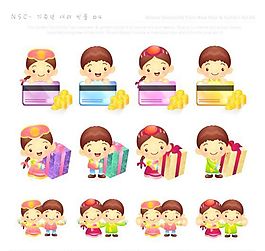 漫畫(huà)兒童 卡通兒童 矢量 AI格式_0907