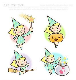 漫画儿童 卡通儿童 矢量 AI格式_0879