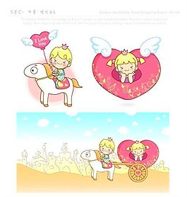 漫畫兒童 卡通兒童 矢量 AI格式_0872