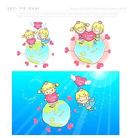 漫畫兒童 卡通兒童 矢量 AI格式_0871