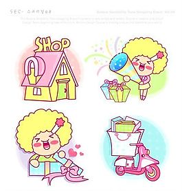 漫畫(huà)兒童 卡通兒童 矢量 AI格式_0864