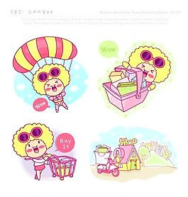 漫畫兒童 卡通兒童 矢量 AI格式_0861