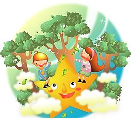 漫画儿童 卡通儿童 矢量 AI格式_0482
