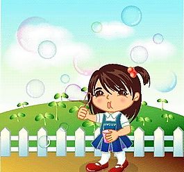 漫畫兒童 卡通兒童 學(xué)校生活 矢量 EPS格式 094