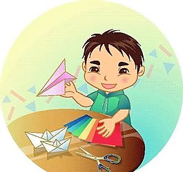 漫畫兒童 卡通兒童 學(xué)校生活 矢量 EPS格式 085