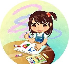 漫畫兒童 卡通兒童 學校生活 矢量 EPS格式 084