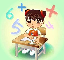 漫畫兒童 卡通兒童 學(xué)校生活 矢量 EPS格式 076