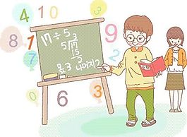 漫畫(huà)兒童 卡通兒童 學(xué)習(xí) 矢量 EPS格式 024