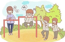 漫畫兒童 卡通兒童 學習 矢量 EPS格式 018