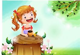 漫畫兒童 卡通兒童 矢量 EPS格式 336