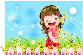 漫畫(huà)兒童 卡通兒童 矢量 EPS格式 302