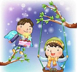 漫畫兒童 卡通兒童 矢量 EPS格式 129