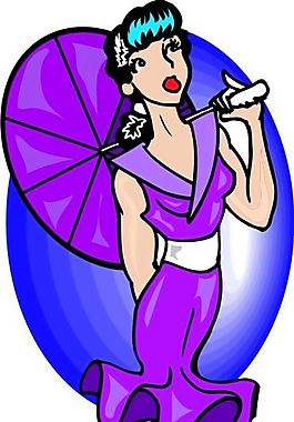 漫畫女性 卡通漫畫 矢量 EPS格式_0254