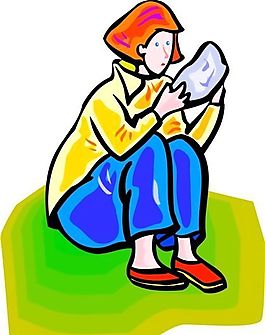 漫畫女性 卡通漫畫 矢量 EPS格式_0233
