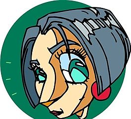 卡通頭像 頭像肖像 矢量 EPS格式_0027