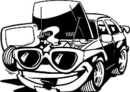 汽車擬人 卡通汽車 矢量素材 EPS格式_0019