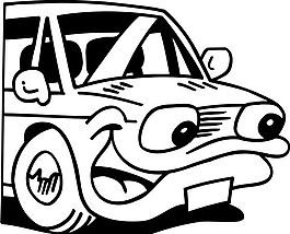 汽車擬人 卡通汽車 矢量素材 EPS格式_0011
