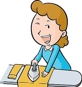 家庭主婦 做家務 日本女性人物矢量素材 ai格式_07