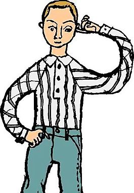 漫畫(huà)男性 卡通人物 矢量 EPS_0005