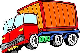 擬人卡通 汽車 交通工具 矢量 AI_0513