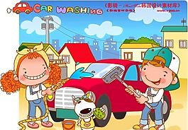 兒童生活 矢量 卡通人物 AI_0807