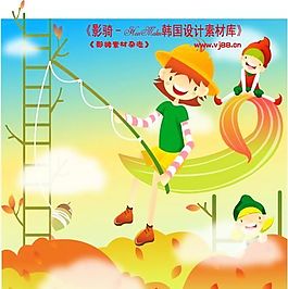 儿童生活 矢量 卡通人物 AI_0500