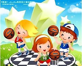 儿童运动会 卡通人物 矢量 AI_0393