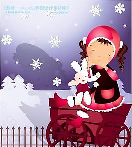 可愛小女孩 兒童 卡通人物 矢量 AI_0152