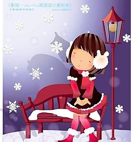 可愛小女孩 兒童 卡通人物 矢量 AI_0149