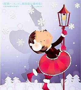 可愛(ài)小女孩 兒童 卡通人物 矢量 AI_0148