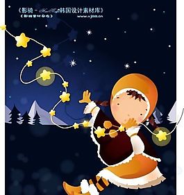 可愛小女孩 兒童 卡通人物 矢量 AI_0142