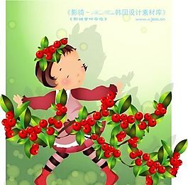 可愛小女孩 兒童 卡通人物 矢量 AI_0116