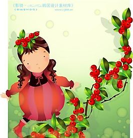 可愛(ài)小女孩 兒童 卡通人物 矢量 AI_0115