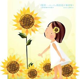 可愛小女孩 兒童 卡通人物 矢量 AI_0111