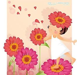 可愛小女孩 兒童 卡通人物 矢量 AI_0100