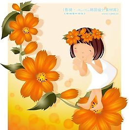 可愛小女孩 兒童 卡通人物 矢量 AI_0097
