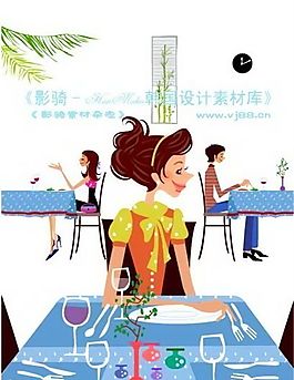 時尚人物簡筆 矢量  卡通人物 AI_0092