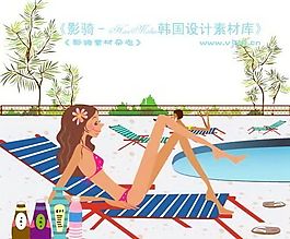 時尚人物簡筆 矢量  卡通人物 AI_0089