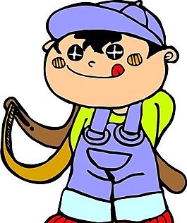 兒童 卡通人物 矢量 AI_0004