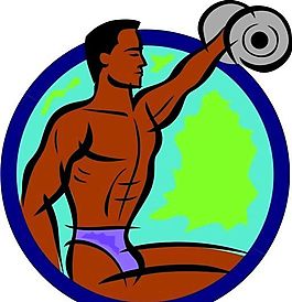 健身運動 運動人物 矢量素材 EPS格式_0387