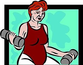 健身運動 運動人物 矢量素材 EPS格式_0384