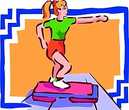 健身運(yùn)動(dòng) 運(yùn)動(dòng)人物 矢量素材 EPS格式_0003