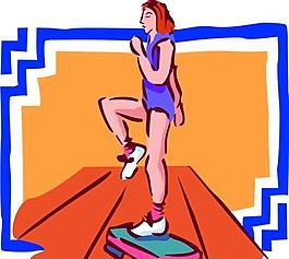 健身運(yùn)動(dòng) 運(yùn)動(dòng)人物 矢量素材 EPS格式_0002