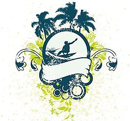 潮流運(yùn)動(dòng) 滑浪主題矢量素材 eps格式_01