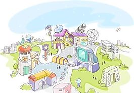 快樂生活插圖 矢量素材 ai格式_22