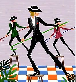 時尚人物 簡筆矢量插畫 AI_0120